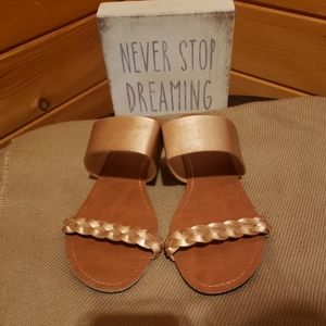Rose gold sandals